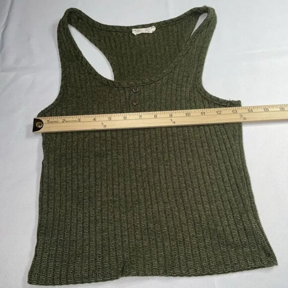 Olivia Rae Sage Green Ribbed‎ Tank Top Size S - Picture 3 of 5